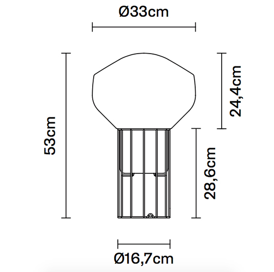 Lampe a poser Aerosat XL