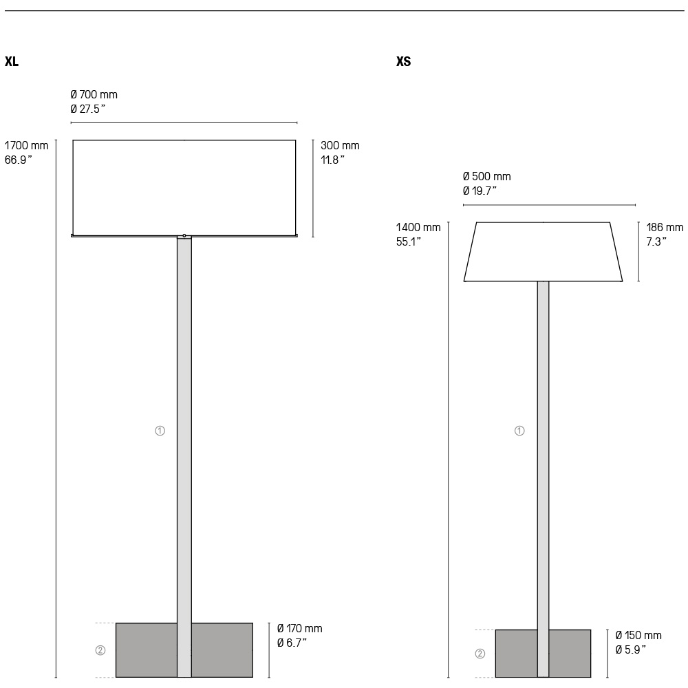 Lampadaire cale(e)