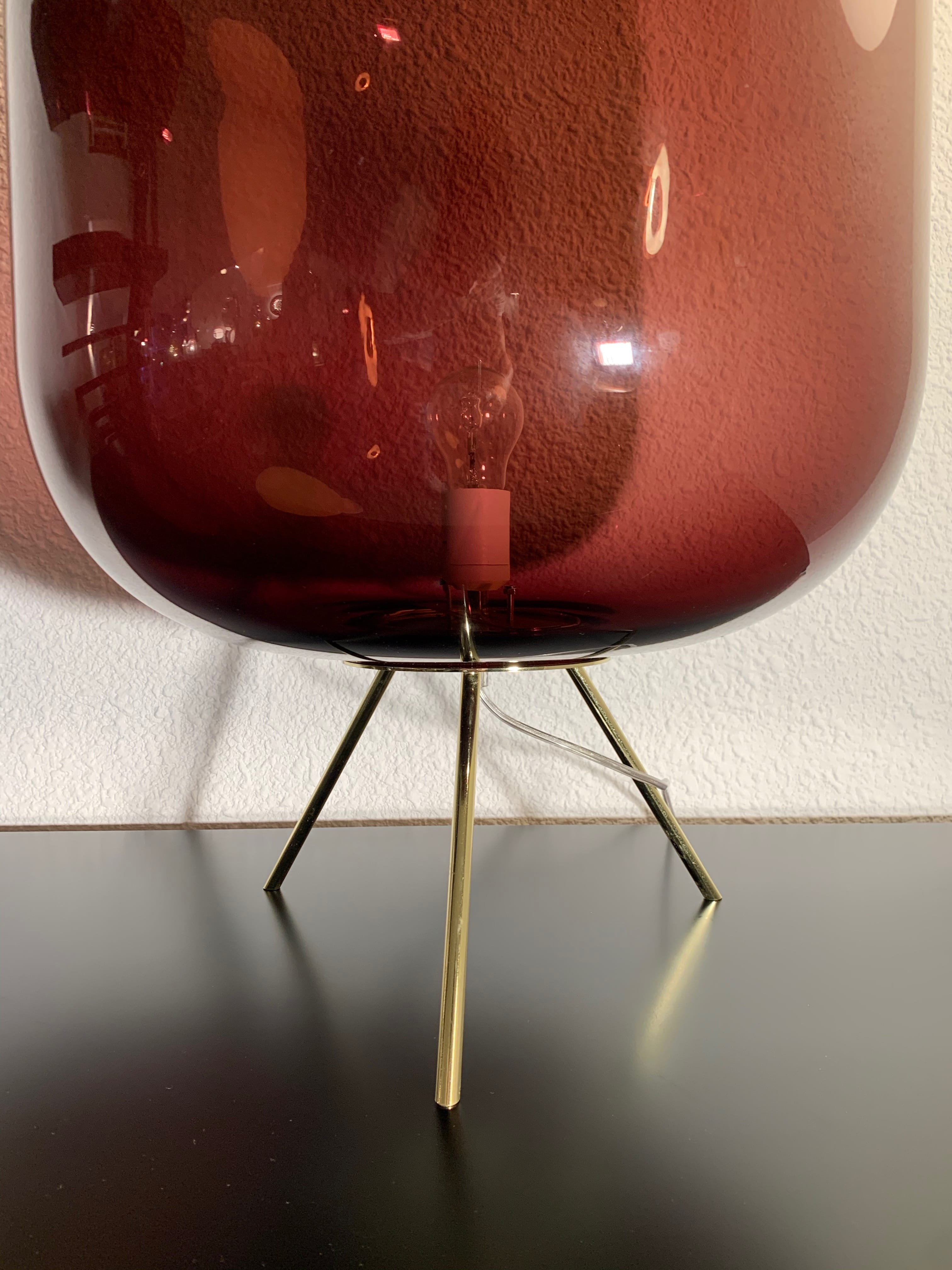 lampe verre violet